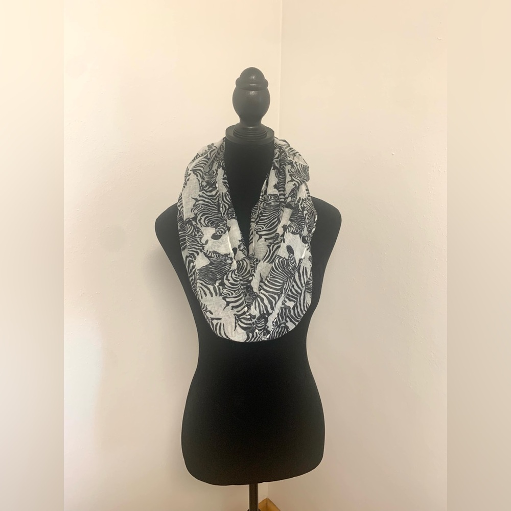 Zebra Print Infinity Scarf